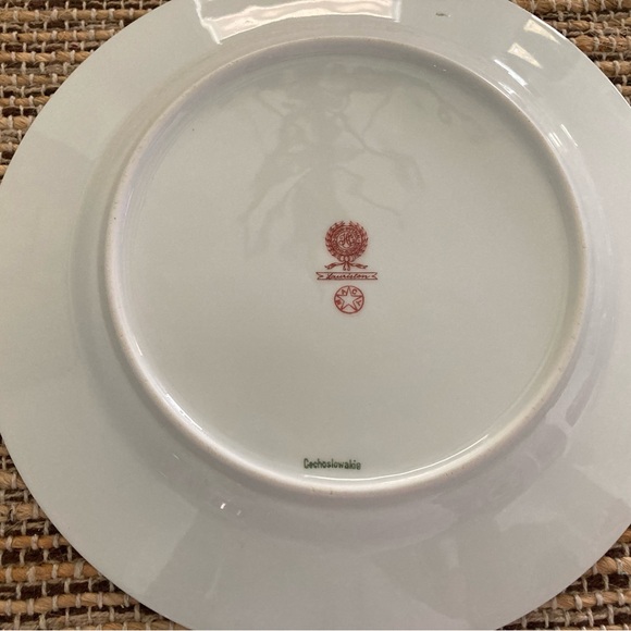 Blue Floral Crown Imperial Czecho-Siowakia Lauriston 6 piece place setting - Picture 12 of 12